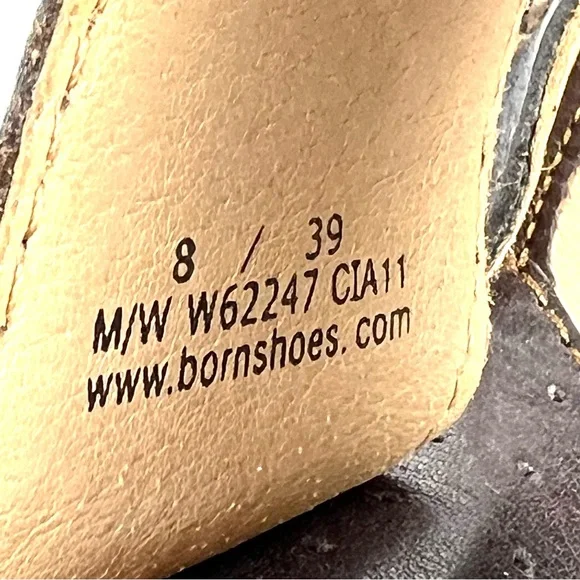 Born Dark Brown Leather Thong Wedge Sandal Size 8 - Picture 7 of 7